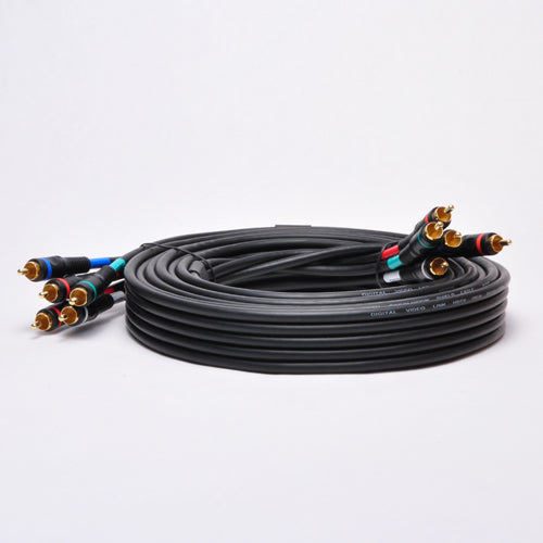 20ft Blue RCA Stereo Cable - Gold Plated Male To Male, No Noise For Audio/Video
