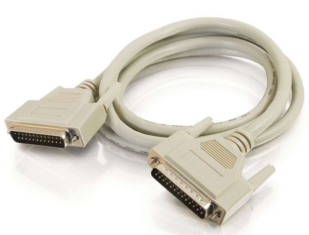 3Ft. (3 Feet) DB25 RS232 Male to Male Serial Parallel Cable UL Listed