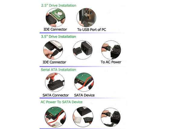 Bi-Directional SATA IDE Adapter - Drive Adapters and Drive Converters, Hard  Drive Accessories