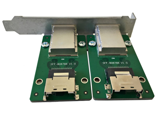 接続 2-Port SFF-8087 Mini SAS 36-Pin to SFF-8088 Mini SAS 26-Pin
