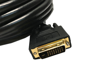 DVI-D Dual Link M/M (24+1 Pin) Cable w/Ferrites and Gold Connector (3Ft, 6Ft, 10Ft, 15Ft, 25Ft, 33Ft)