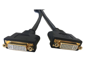 1Ft (1 Foot) DVI (24+1) Digital Dual Link Male to 2 DVI-D (24+5) Female Splitter Cable 28AWG