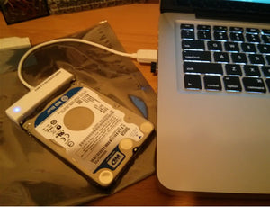 USB 2.0 to SATA Serial ATA 15+7 Pin 22P Adapter Cable 2.5" HDD Hard Drive