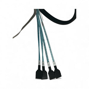 AYA 3 Feet (1 Meter) Reverse Breakout Mini SAS SFF-8087 to 4 SATA 7-Pin with 8-pin Sideban Female Header