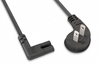 AYA 18AWG 300V Ultra Low Profile NEMA 1-15P to Right Angled C7 Non-Polarized Power Cord