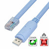 AYA 6Ft (6 Feet) USB 2.0 Type A Male to RJ45 Male 8P8C CONSOLE Cable Periwinkle Blue FTDI Chip USB2AM-RJ45M-06