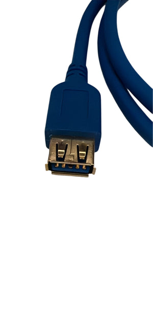 AYA 2-Pack USB 3.0 SuperSpeed Male A to Female A Extension Cable Blue w/Gold Connector