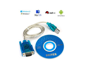 6Ft (6 Feet) USB to Serial (RS-232 9-Pin) Adapter for Win 7/8/CE/XP/2000, Mac, Linux, Android