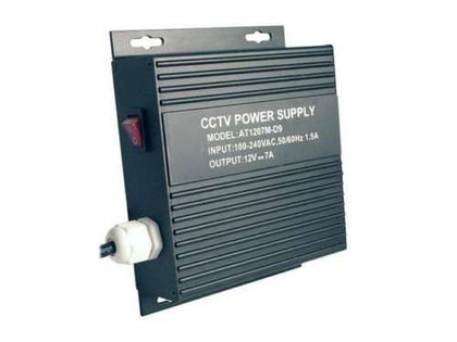 LTS DV-AT1207M-D09 9-Port PTC Protected Wall Mount Power Supply 12V DC 7Amp