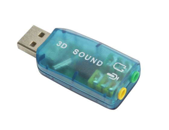 USB 2.0 Mic/Speaker 3D 5.1 Audio Surround Sound Card Adapter