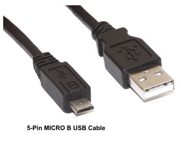 USB2MC-3MMBLK 3Ft USB 2.0 (A) Male to USB (Micro B) 5pin Cable