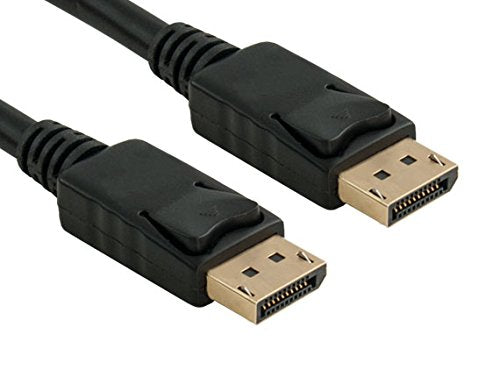 25Ft (25 Feet) DisplayPort Male to Male 20-Pin 28AWG Cable with Latches 28AWG Black AYA-DP-25MM