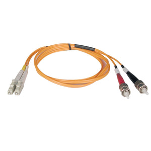 OM2 LC/ST 50/125 Multi-Mode Duplex Fiber Patch Cable Riser Rated (1M, 2M, 3M, 5M)