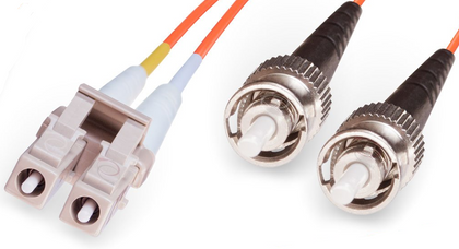 OM2 LC/ST 50/125 Multi-Mode Duplex Fiber Patch Cable Riser Rated (1M, 2M, 3M, 5M)