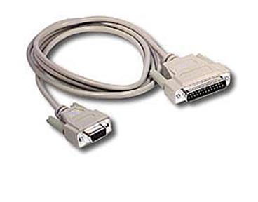 15Ft. (15 Feet) DB9 Female to DB25 Male AT Serial Modem Cable with Thumbscrews ASM-15FM