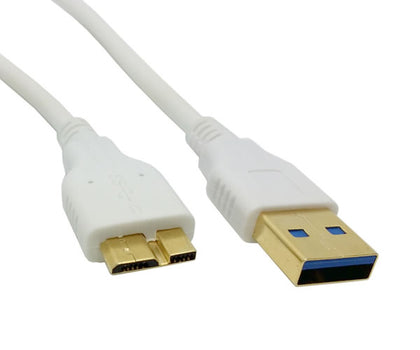 USB 3.0 Cable A (M) to Micro B (M) Cable w/Gold Connectors Certified SuperSpeed (6Ft - 15Ft)