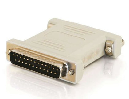 DB25 25-Pin (RS2-232) Male to Male Serial Null Modem Gender Changer