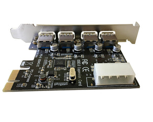 4-Port USB 3.0 SuperSpeed PCI Express Expansion (PCIE) Card up to 5Gbps VLI Chip