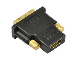 DVI-D Male (24+1 pin) to HDMI Female (19-pin) Adapter Gold DVI-M-HDMI-F