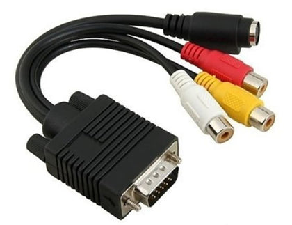 SVGA-RCA3 VGA SVGA TO S-Video 3 RCA Composite AV TV Out Converter Adapter
