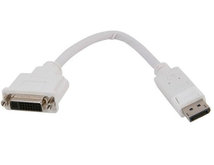 DP-DVI-MF 10" 28AWG DisplayPort Male (Full Size) to DVI Female Cable Adapter (1920x1200)