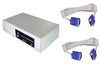 2-Port SVGA VGA Splitter Amplifier Multiplier 400 MHz w/Power Adapter and 2 6Ft VGA Cables