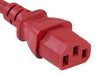 2Ft. (2 Feet) 18AWG Red Power Cord NEMA-15P C13 10A Cable 3 Conductor 125V