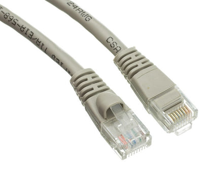 CAT6A Ethernet Patch Cable Molded Boot 500MHz 24AWG Gray