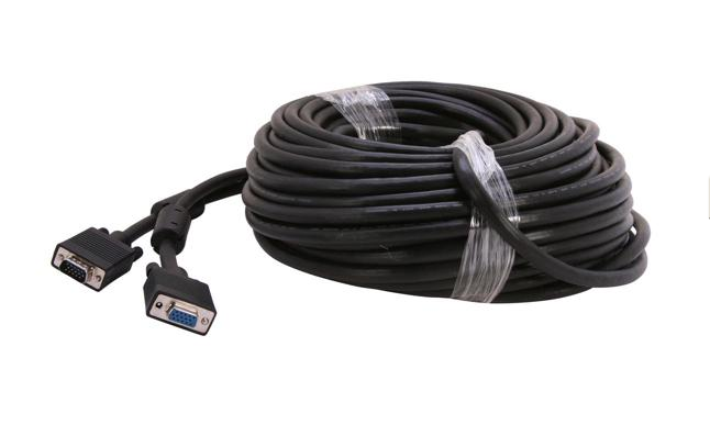 100Ft (100 Feet) SVGA Male/Female Monitor Extension Cable Dual Ferrites