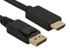 3Ft (3 Feet) Displayport Male to HDMI Male 28AWG with Audio Output Cable Adapter