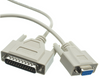 DB9 (9-Pin) Female to DB25 (25-Pin) Male Serial Null Modem Cable (6Ft, 10Ft, 15Ft, 25Ft)