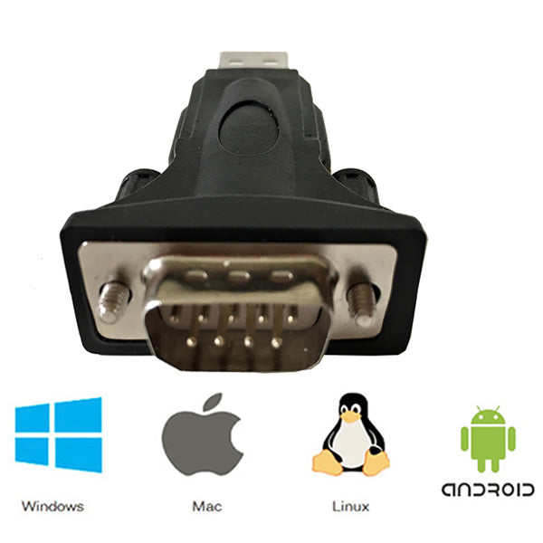 USB 2.0 to RS-232 Serial DB9 (9-Pin) Adapter with FTDI and 3Ft USB Cable Win, Mac, Linux, Android