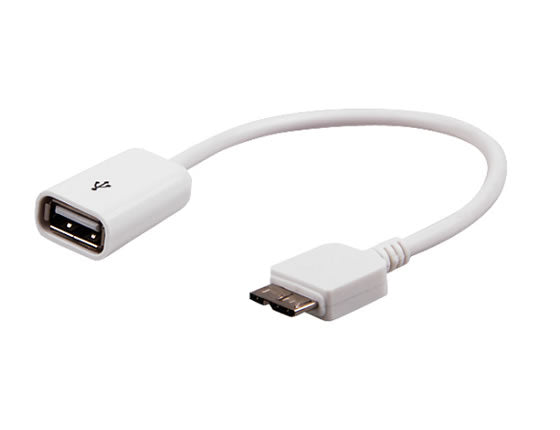8" White OTG Micro USB 3.0 Host Cable Adapter for Samsung Galaxy Note3 N900 N900