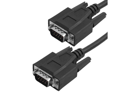 6Ft (6 Feet) DB9 (9-Pin) RS-232 Male to Female Straight Through Extension Cable Black 28AWG