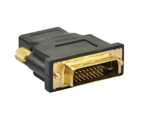 DVI-D Male (24+1 pin) to HDMI Female (19-pin) Adapter Gold DVI-M-HDMI-F