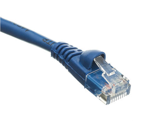 CAT6A Ethernet Patch Cable Molded Boot 500MHz 24AWG Blue