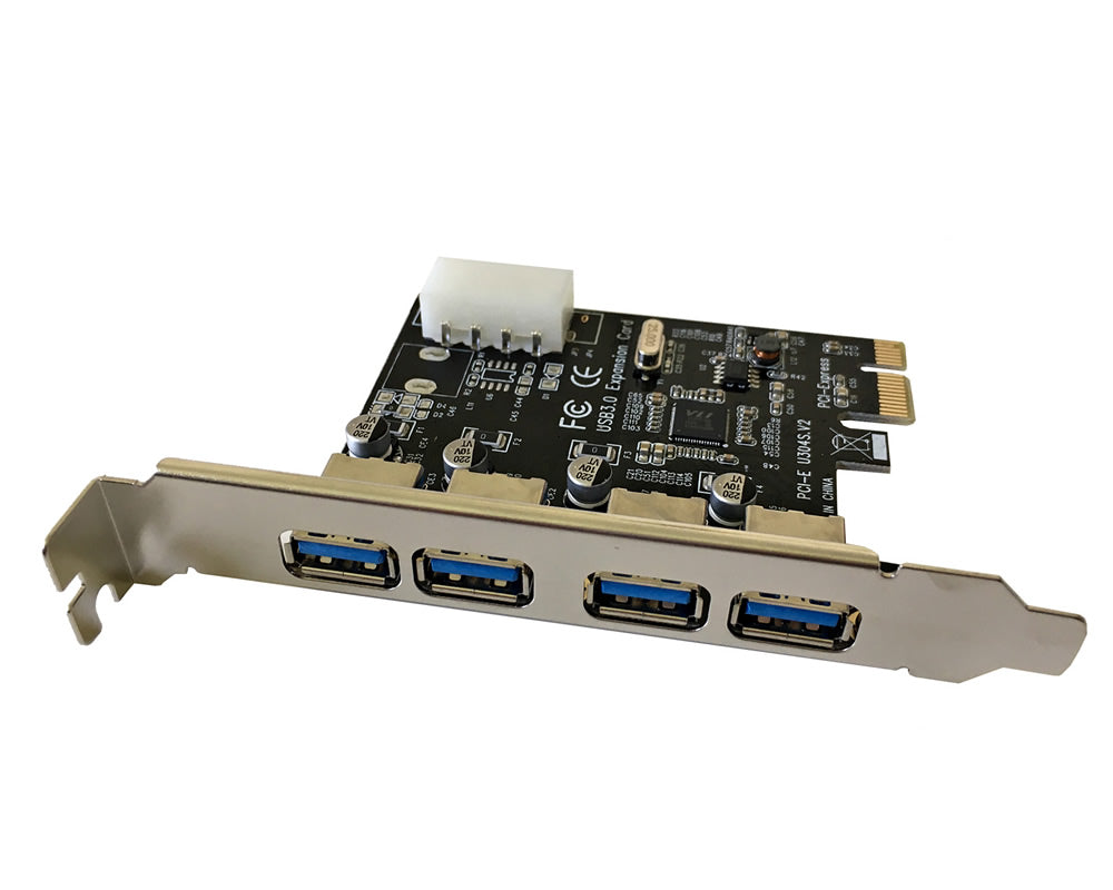 4-Port USB 3.0 SuperSpeed PCI Express Expansion (PCIE) Card up to 5Gbps VLI Chip