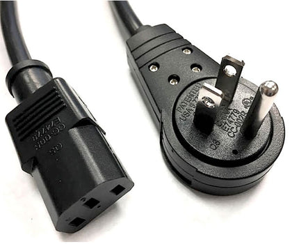 6Ft. (6 Feet) 18AWG Flat 360 Degree Rotating Plug Power Cord NEMA 5-15P to IEC320 C13