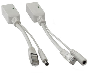 Gigabit Passive PoE Injector and Splitter Kit 5.5mm x 2.1m Connectors