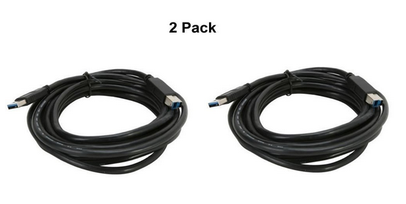 6Ft (6 Feet) USB 3.0 SuperSpeed 5 Gbps A Male to B Male Cable (2-Pack)