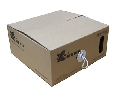 X-Media CA-TP5E1K-WE 1000 Ft. Cat-5e UTP Solid 4-Pairs Network Cable White
