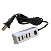 4-Port USB 2.0 Portable Multi-Purpose Charger w/5Ft Power Cord (USB-CHARGE-HUB-4)