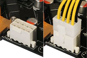 8" (8-Inch) 4-Pin Molex Male to 8pin EPS-12V Converter Adapter