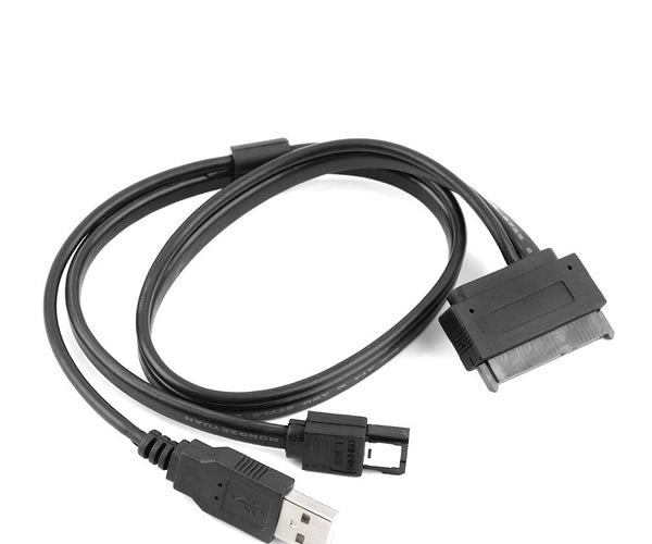 AYA SATA 22-Pin to eSATA Data and USB Powered Converter Adapter for 2.5" HDD/SSD