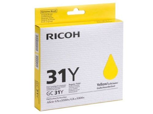 Ricoh 405691 GC 31Y Yellow Toner Cartridge Laser 1750 Page REGULAR YIELD
