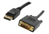 DisplayPort Male to DVI-D (24+1) Dual Link Cable 28AWG Gold Plated Connectors 1920x1200 (3Ft, 6Ft, 10Ft, 15Ft)