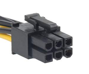 7" (7-Inch) SATA 15-Pin to PCIe 6-Pin Power Adapter Converter for Video Card