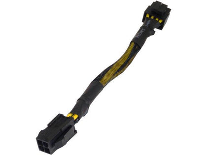 6" 8-Pin EPS Female Cable Adapter from P4 ATX 4-Pin Male with Black Sleeves
