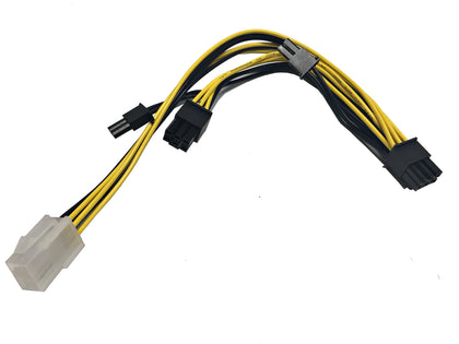 AYA 16" PCI Express 6-Pin to Dual 8(6+2) Pin Extension Power Converter AYA-EPCIE1628