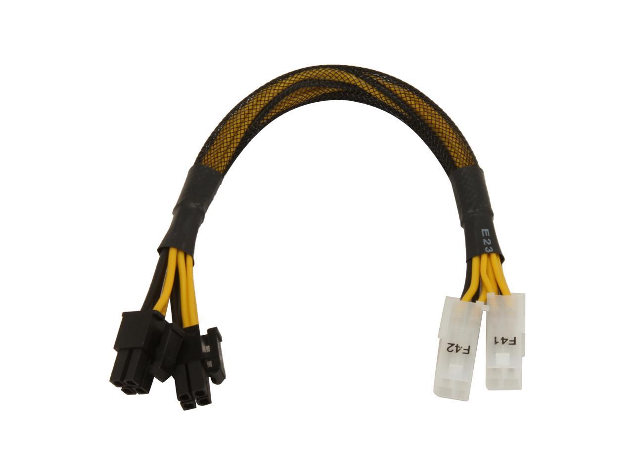 AYA 8" ATX-12V 4Pin/EPS-12V 8Pin ATX-EPS Extension & Conversion Four-In-One Cable AYA-M84M84F